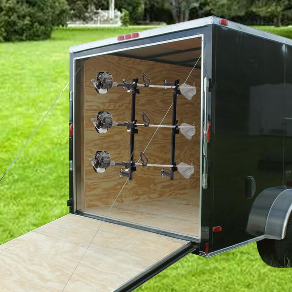 Tree Racks For Trailers vikofan Trimmer Rack,3 Place Trimmer Racks for Enclosed Trailers,Trail