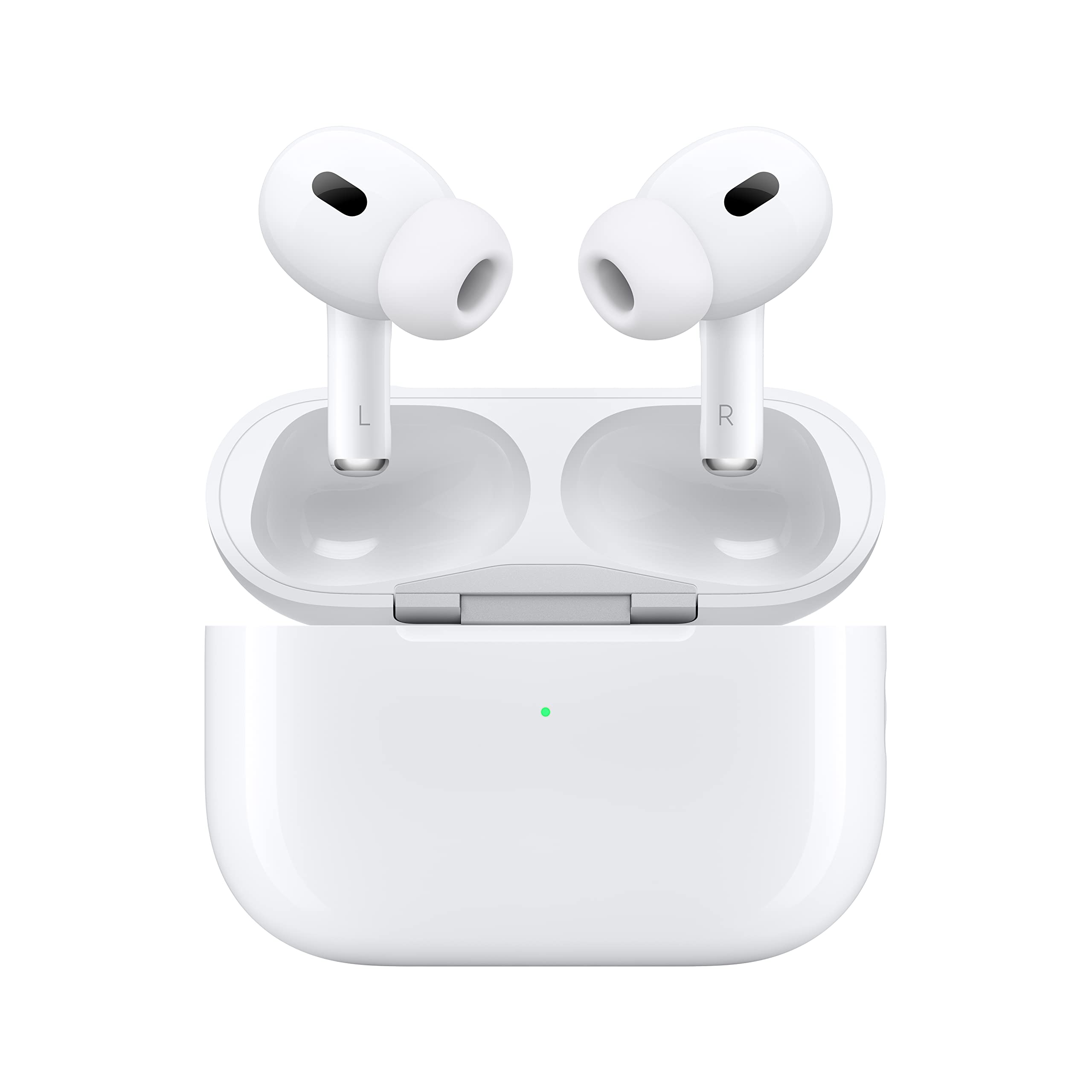 Apple AirPods Pro (2nd Generation) Wireless Ear Buds with USB-C Charging, Up to 2X More Active Noise Cancelling Bluetooth Headphones, Transparency Mode, Adaptive Audio, Personalized Spatial Audio