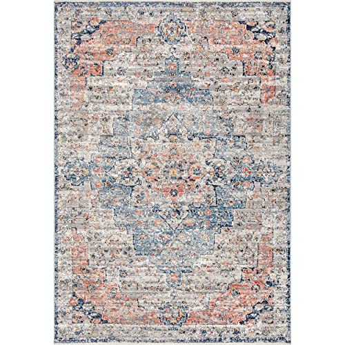 nuLOOM Sawyer Vintage Transitional Area Rug - 2x3 Accent Rug Vintage Multi/Ivory Rugs for Living Room Bedroom Dining Room Entryway Kitchen