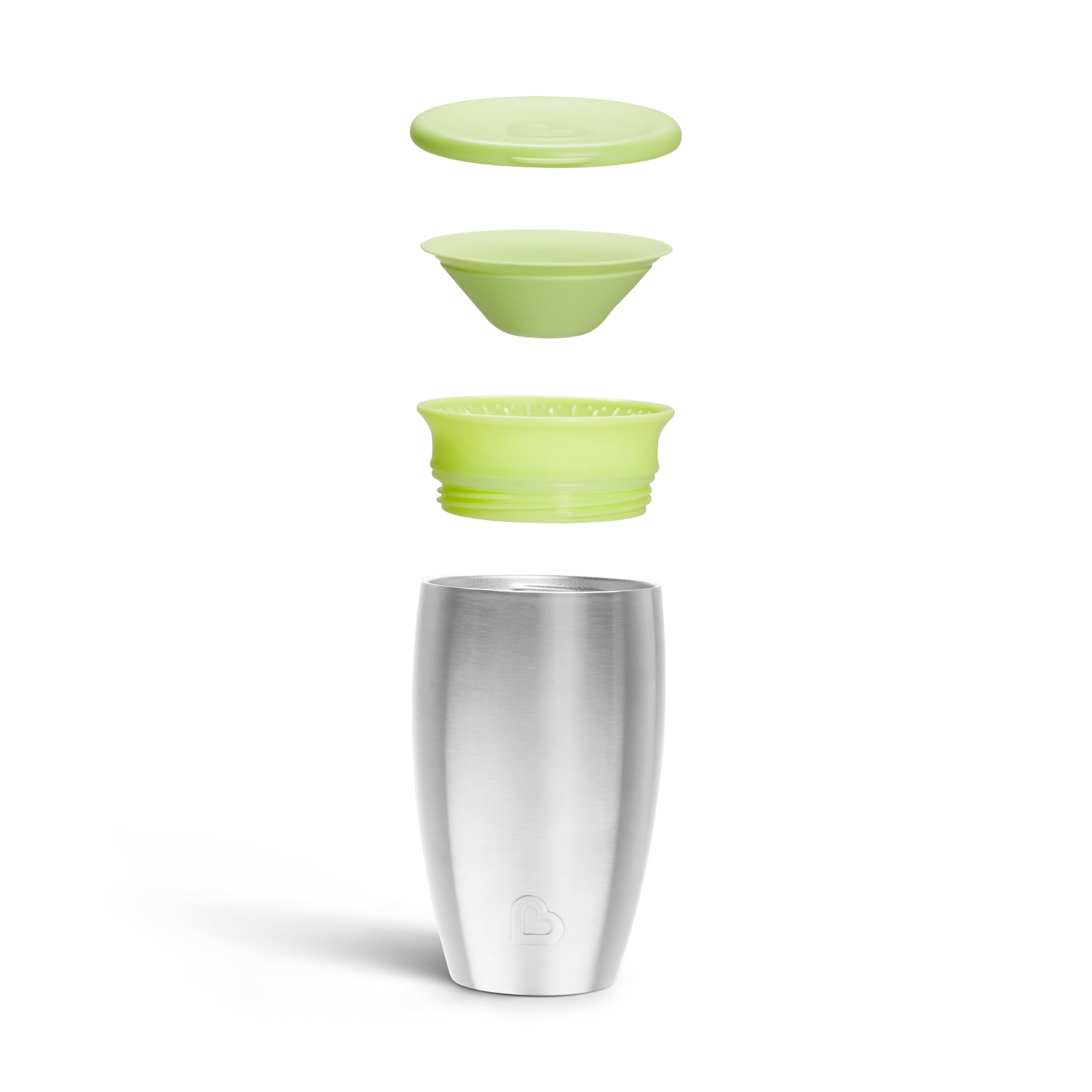 Munchkin Sippy Cup for Toddlers, Miracle 360 Stainless Steel, 10 Ounce, Green