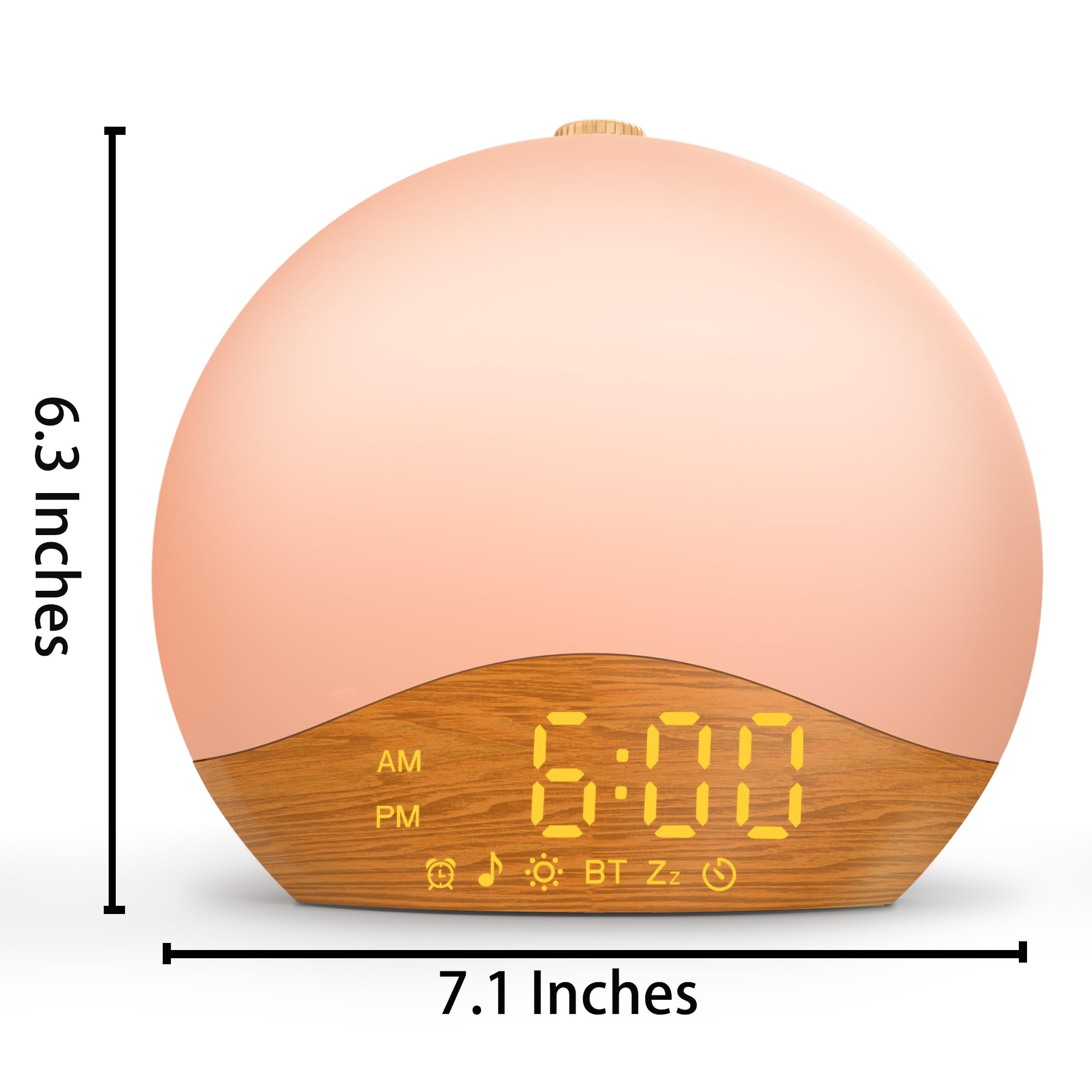 Sunrise Alarm Clock White Noise Sound Machine with 26 Soothing Sounds, 17 NightLights, Bluetooth Speaker, Wake Up Light Alarm Clock for Bedrooms, Heavy Sleepers, Ideal Gift for Baby, Kids, Seniors