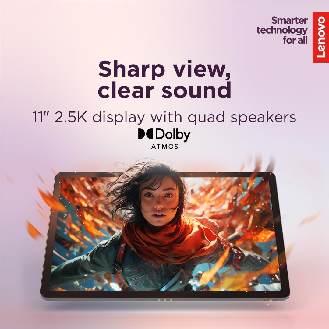 Lenovo Idea Tab - College Tablet - 11″ 2.5K IPS Touchscreen Display - 90Hz - MediaTek Dimensity 6300-8 GB Memory - 256 GB Storage - Integrated Arm Mali-G57 MC2 Tab Pen and Folio Case