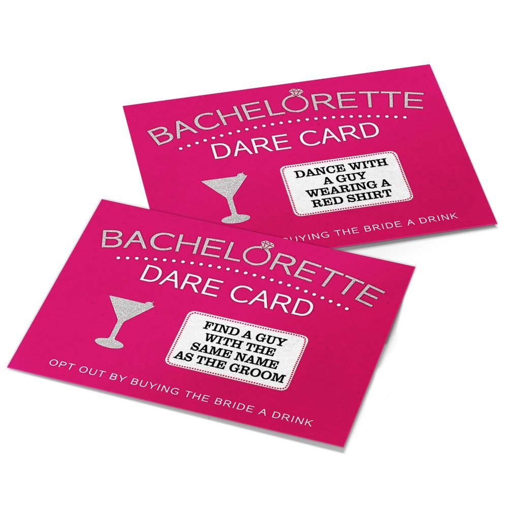 Printed Party Bachelorette Dare Card Scratch Off Game, Girls Night Out, 20 Cards