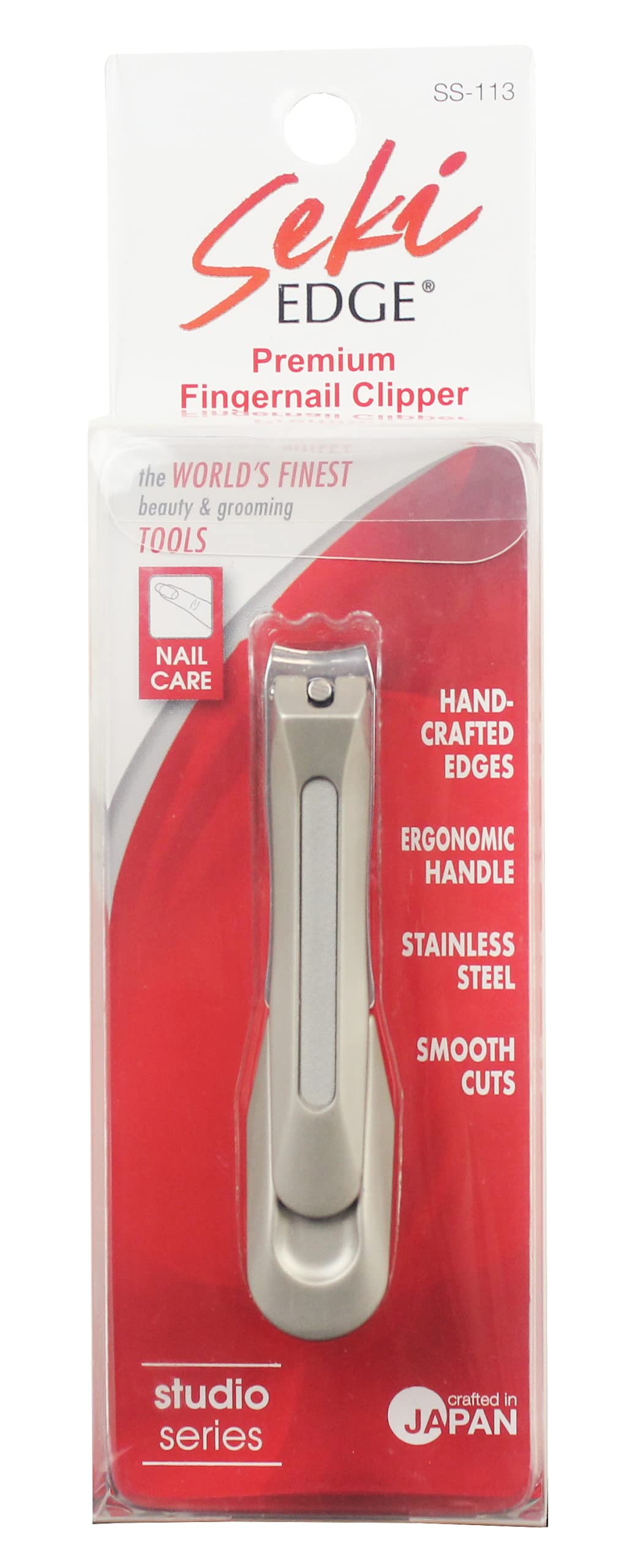 SEKI EDGE SS-113 Stainless Steel Premium Fingernail Clipper