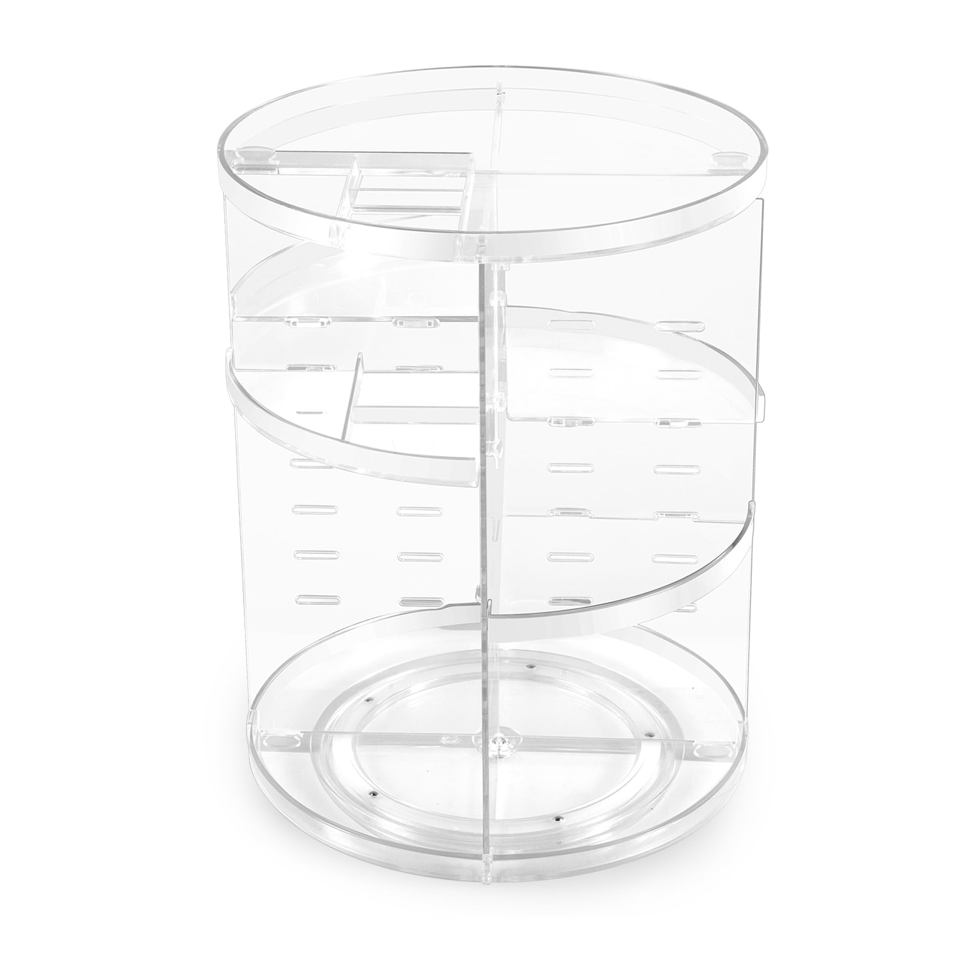 COYAHO 360° Rotating Makeup Organizer, Spinning Bathroom Organizer Countertop, Cosmetic Holder Shelf, Make Up Organizers and Storage for Bedroom, Transparent