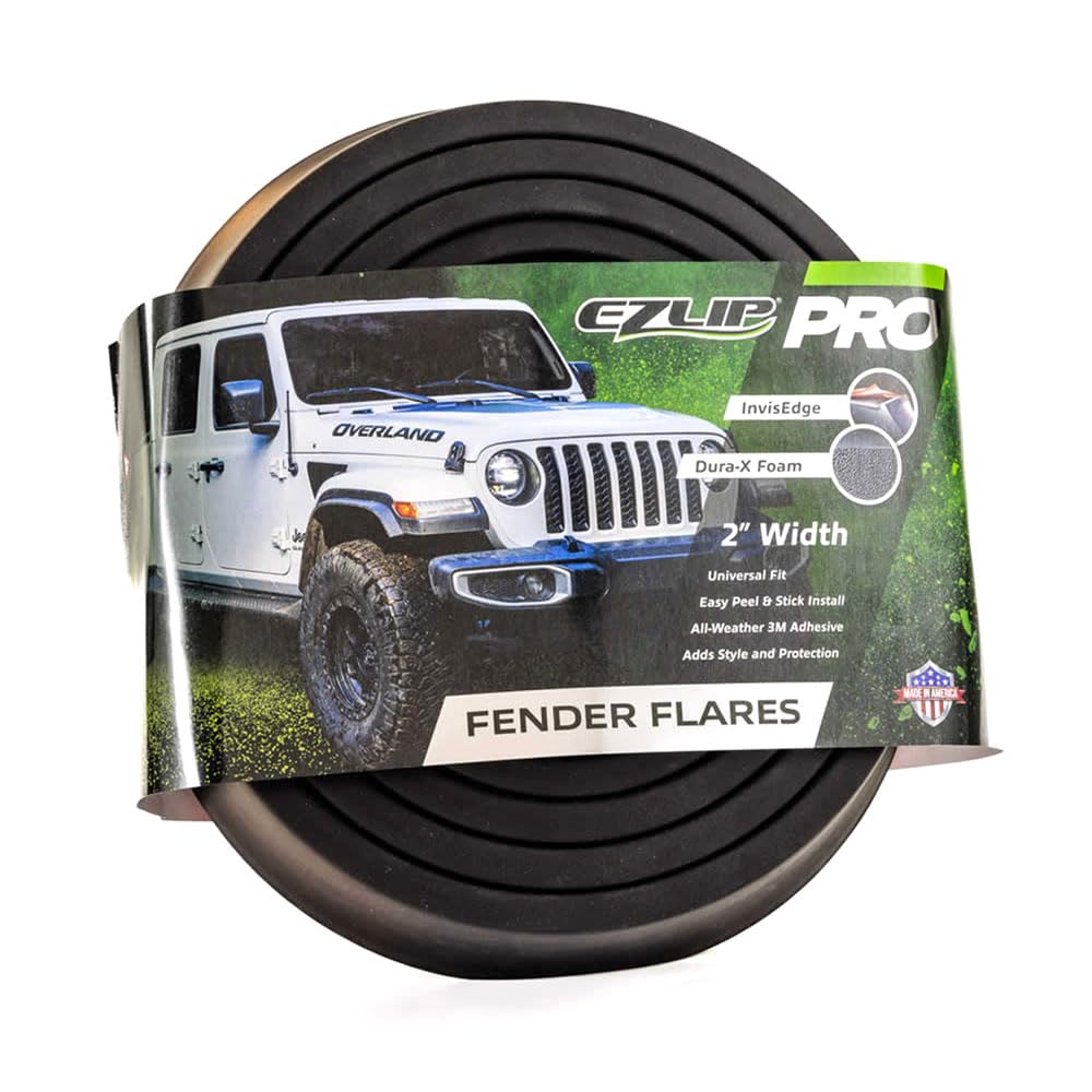 EZ Flares XL - Fender Flares PRO – Original EZ Lip Offroad Universal Flexible Foam Rubber 2-Inch Fender Extension