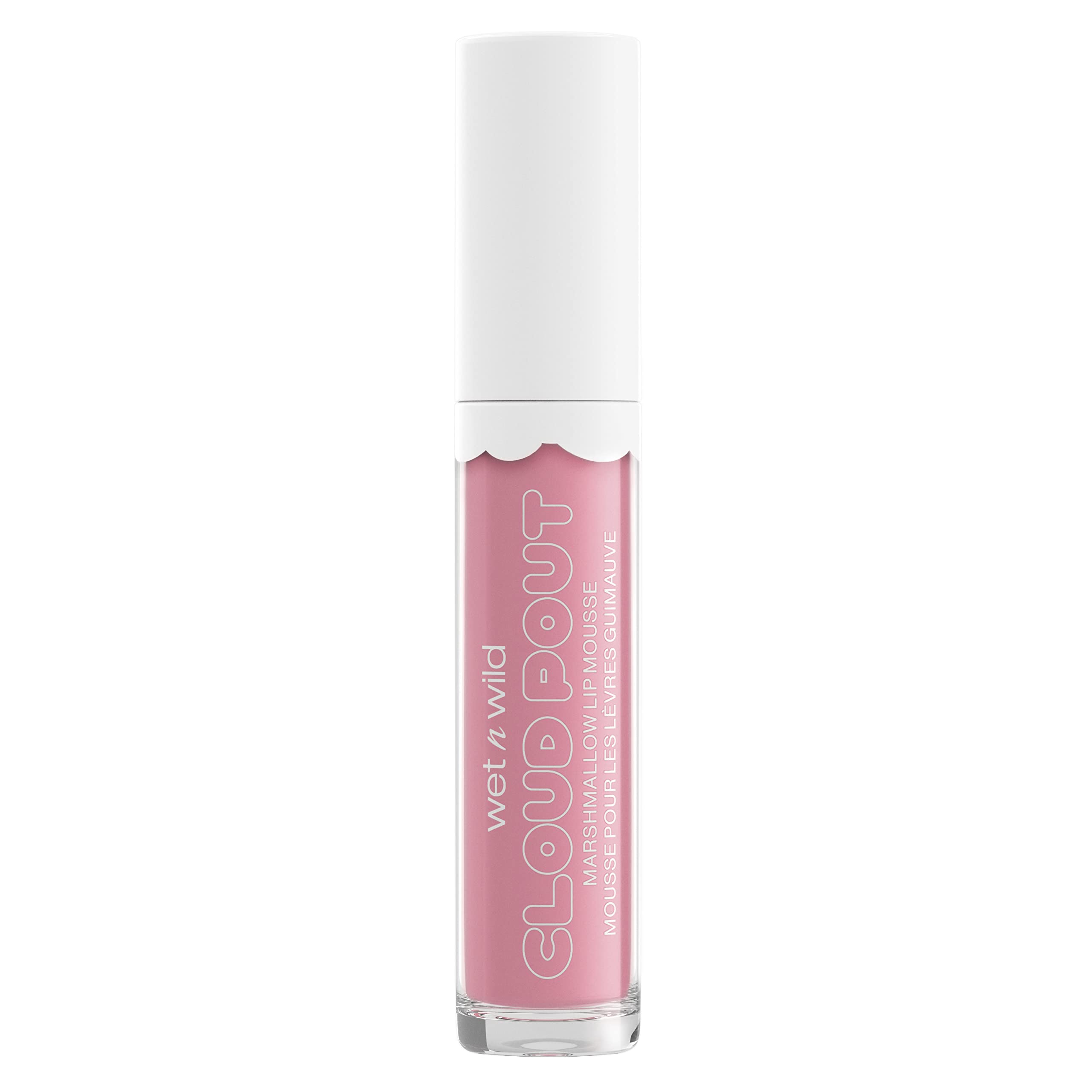 wet n wild Liquid Lipstick Cloud Pout Marshmallow, Light Pink Cloud Chaser | Matte Lip Cream Mousse | Argan Oil | Vitamin E (Pack of 1)