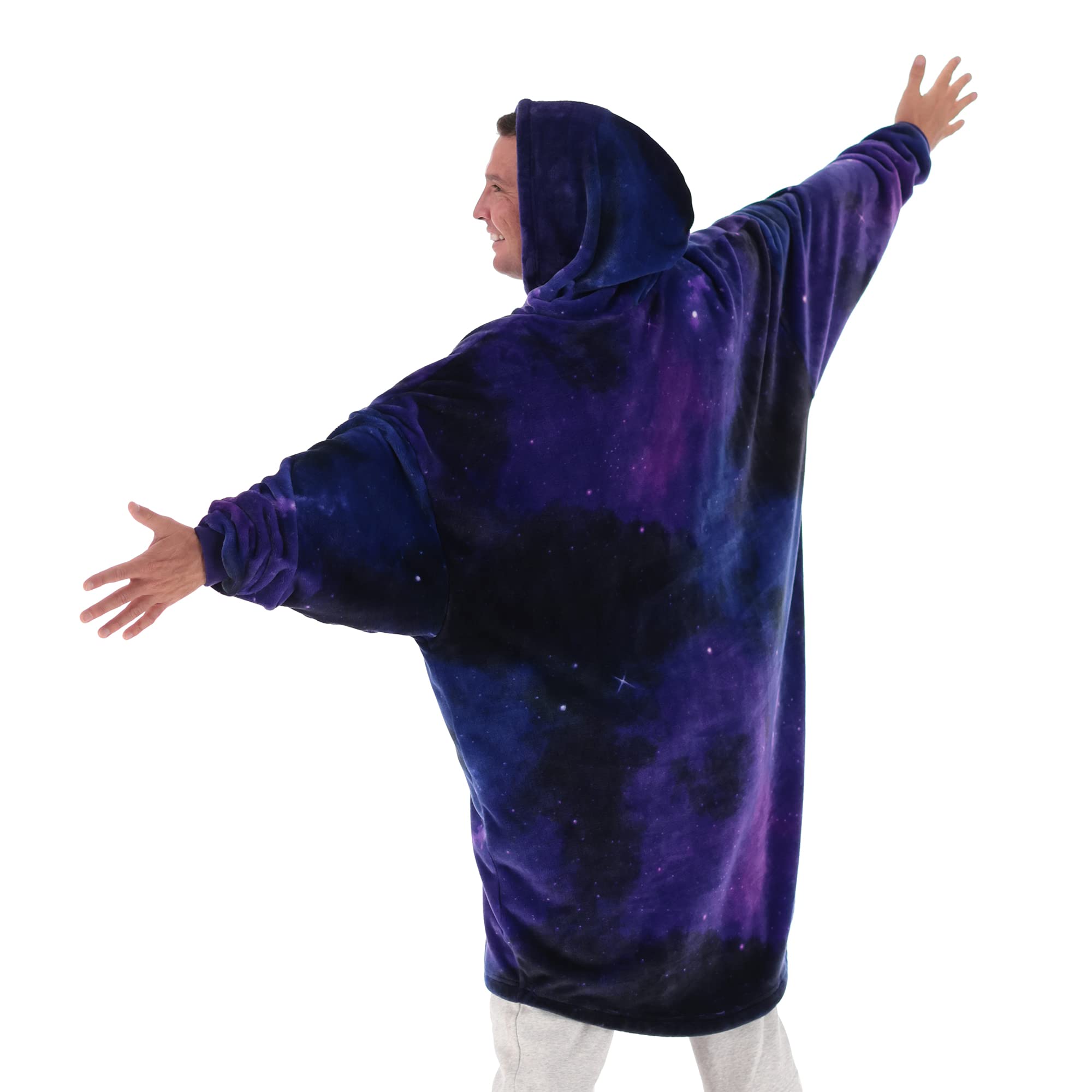 THE COMFY Dream | Oversized Light Microfiber Wearable Blanket, One Size Fits All, Seen on Shark Tank (Galaxy)