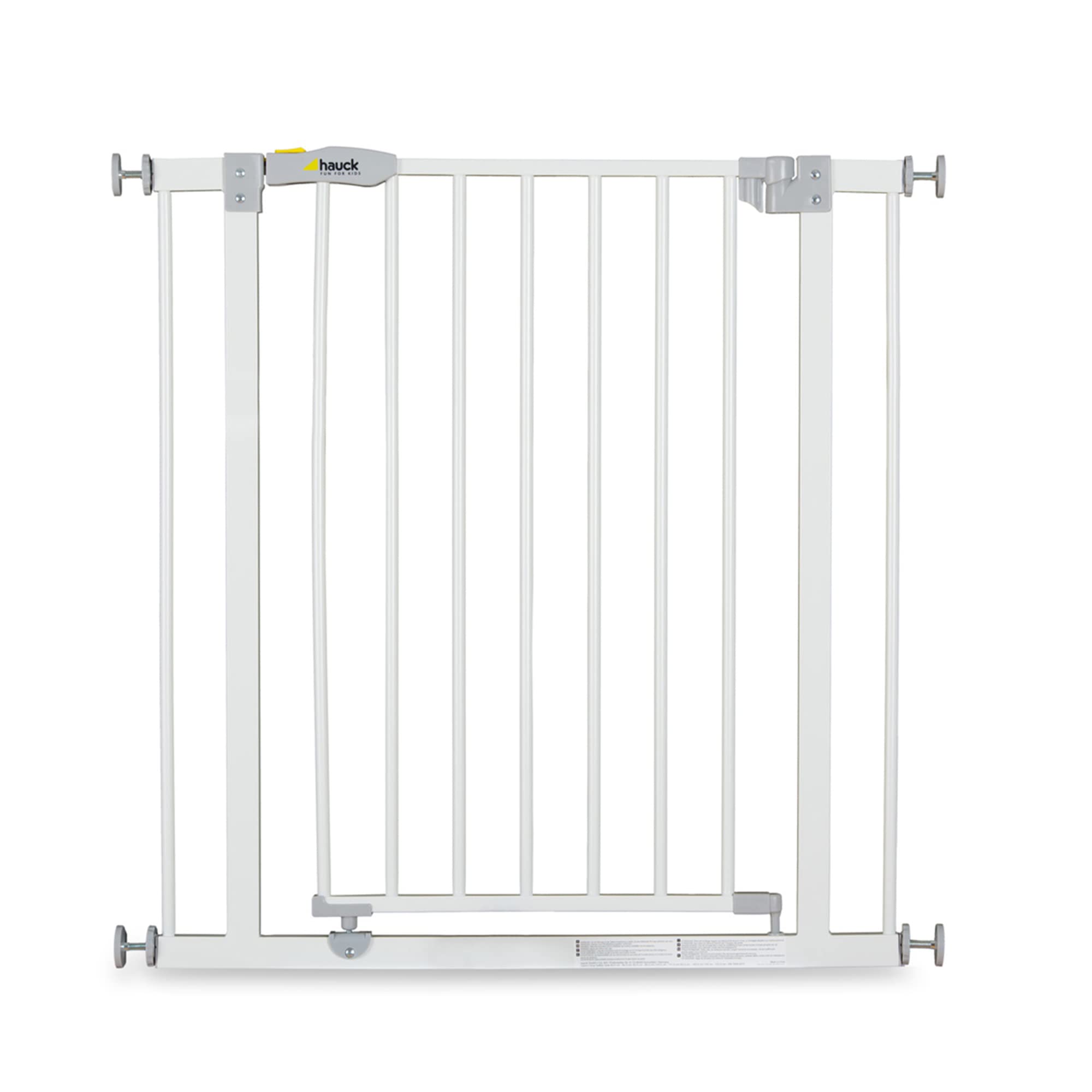 Hauck Open N Stop Pressure Fit Baby & Pet Safety Gate w/ 3.5" Extension, Accommodates 33 to 35" Wide Home Doorway, Stairway, or Hallway, White