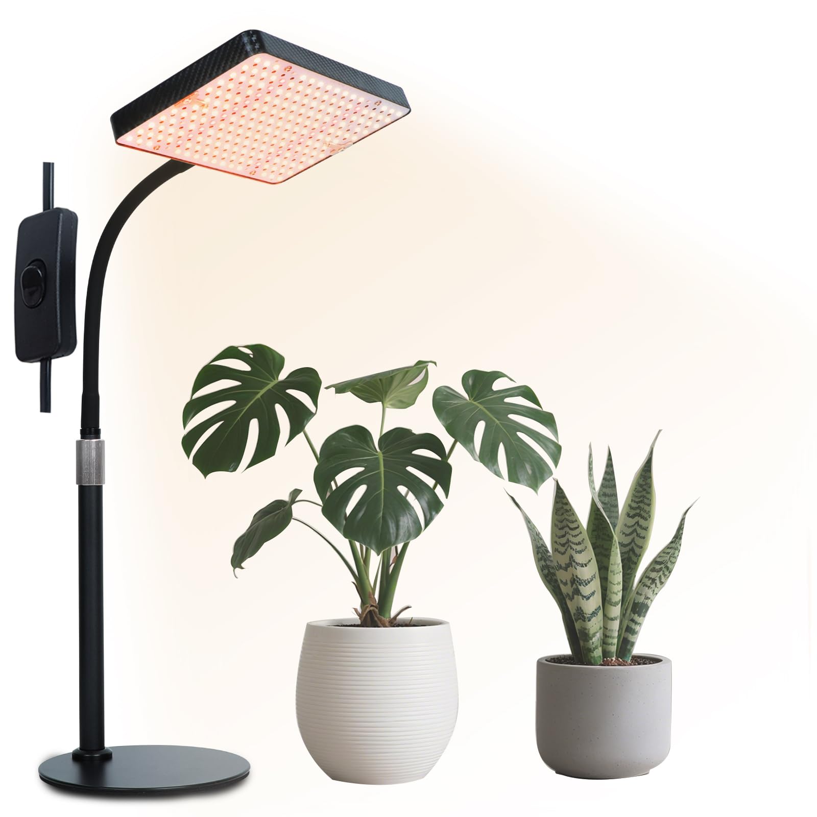 FRGROW Grow Lights for Indoor Plants Full Spectrum, 200W LED Grow Lights Table Top Plant Lights for Indoor Growing, 208 LEDs Desk Grow Lights for Seed Starting Seedlings, Daisy Chain, Dimmable Height