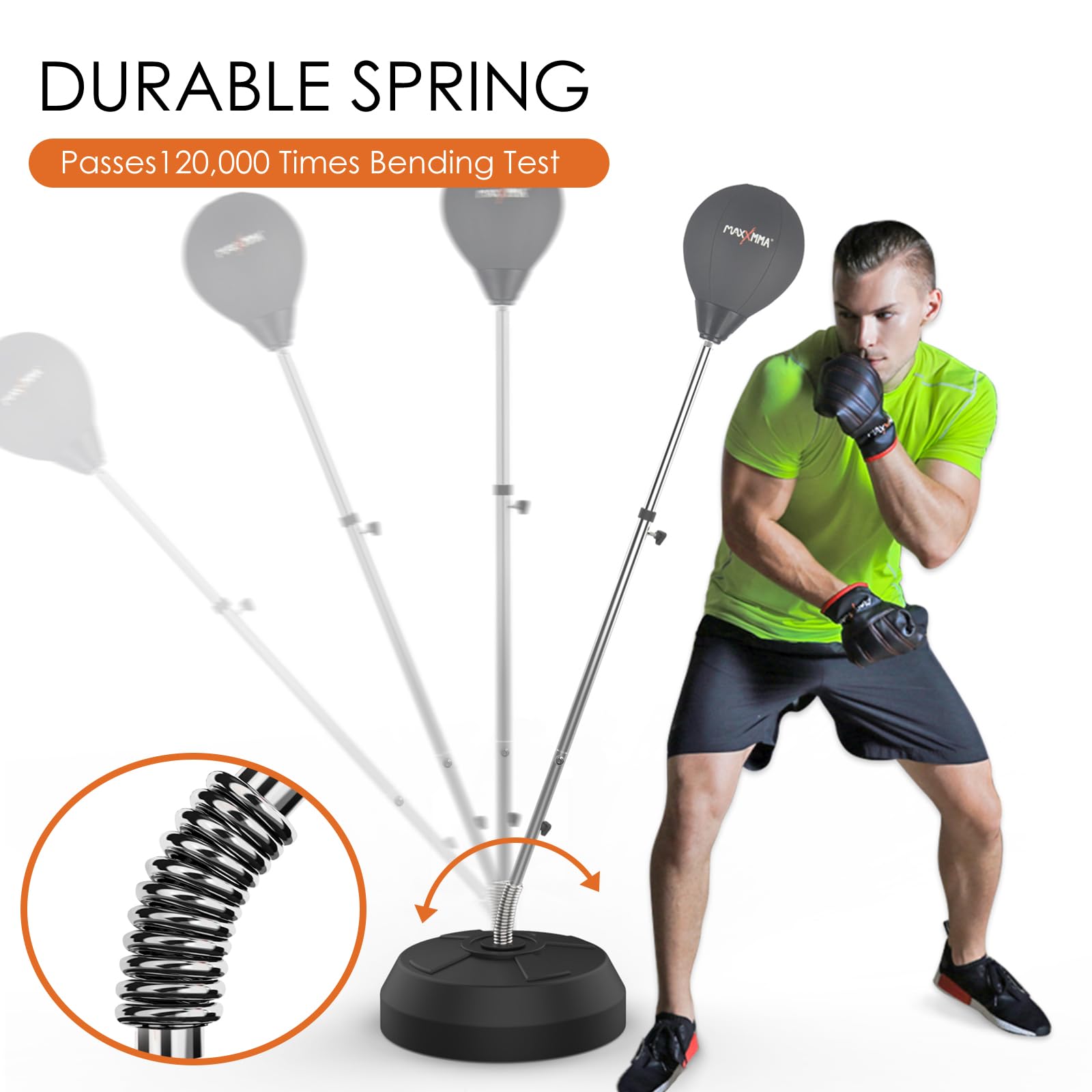 MaxxMMA Speed-Adjustable Freestanding Reflex Bag Kit