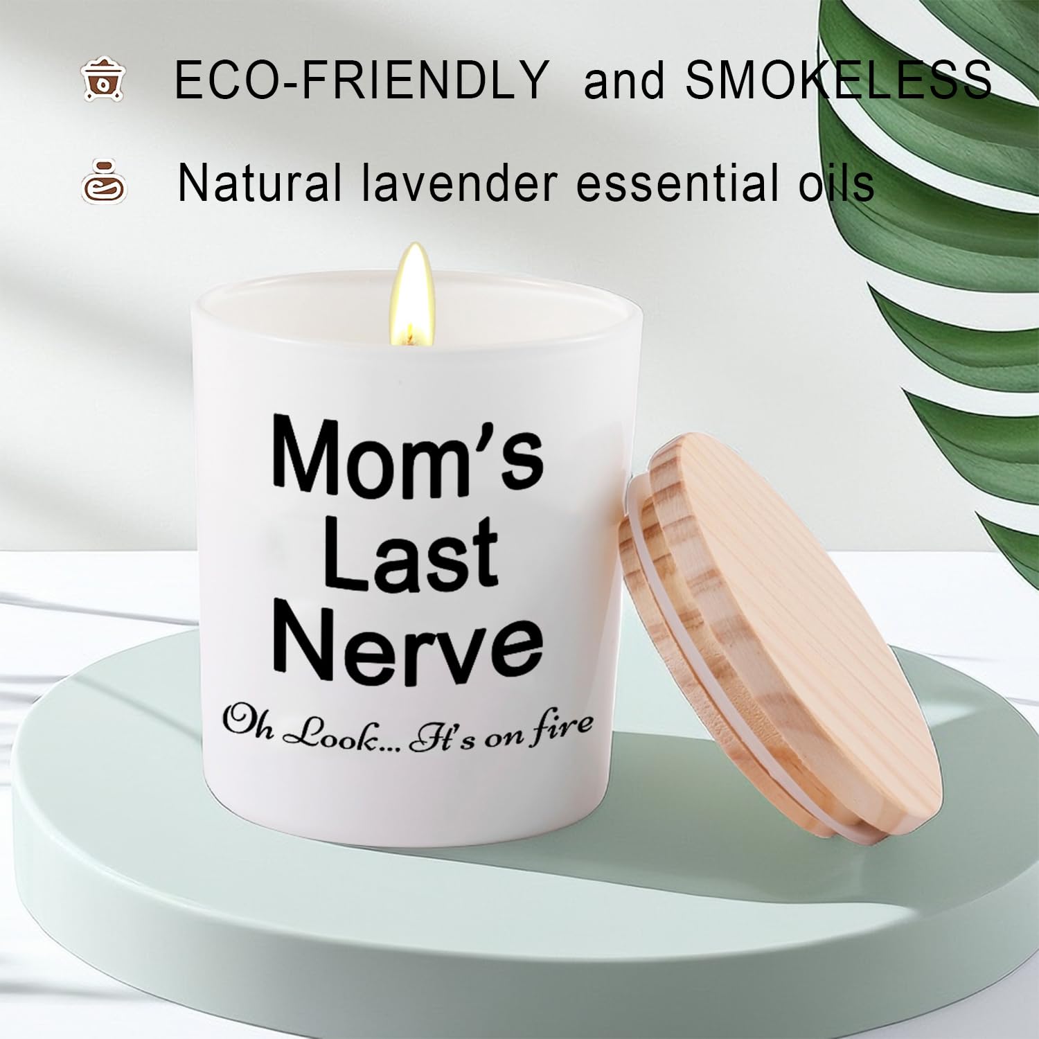 Candles Gifts for Mom from Daughter or Son Funny Novelty Unique Mothers Day Christmas Birthday Gifts for Mom Moms Last Nerve Oh Look Its On Fire Lavender Scented Soy Candle