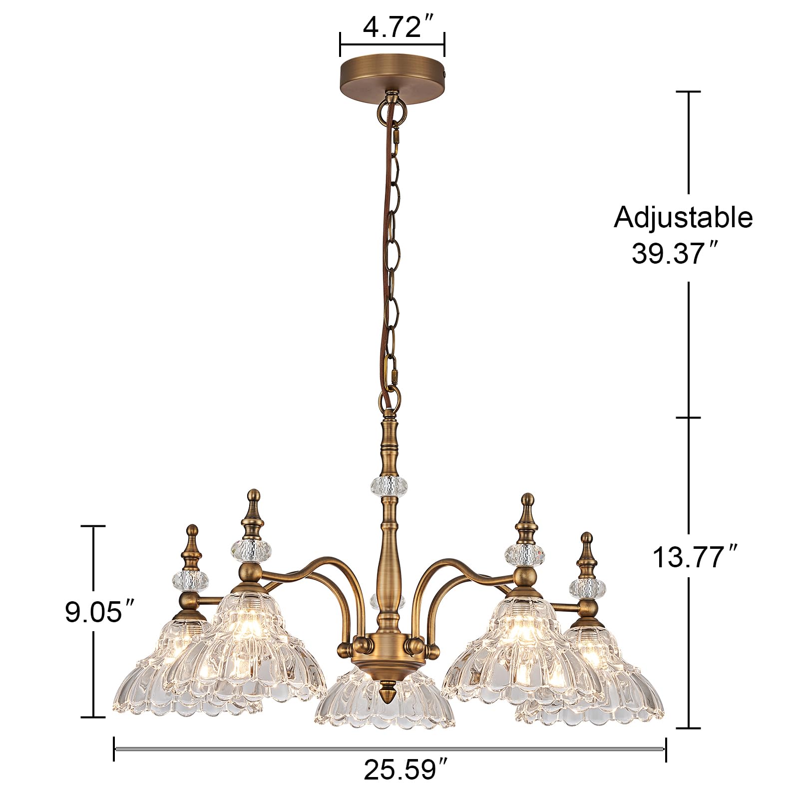 HDDFL Chandeliers Light 5 Lights Chandelier Lamp Modern Pendant Light Fixtures Hanging Lamps for Dining Room Entryway Living Room Bedrooms Foyer Entrance Kitchen