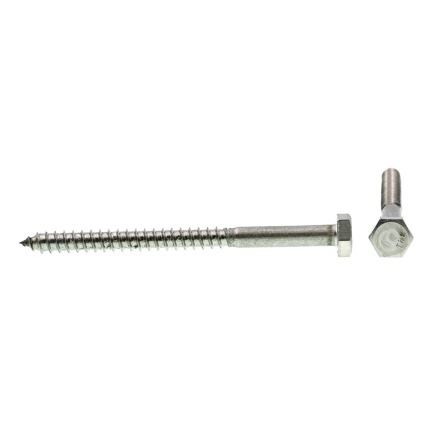 Prime-Line 9055211 Hex Lag Screws, 1/4 In. X 3-1/2 In., Grade 18-8 Stainless Steel (25 Pack)