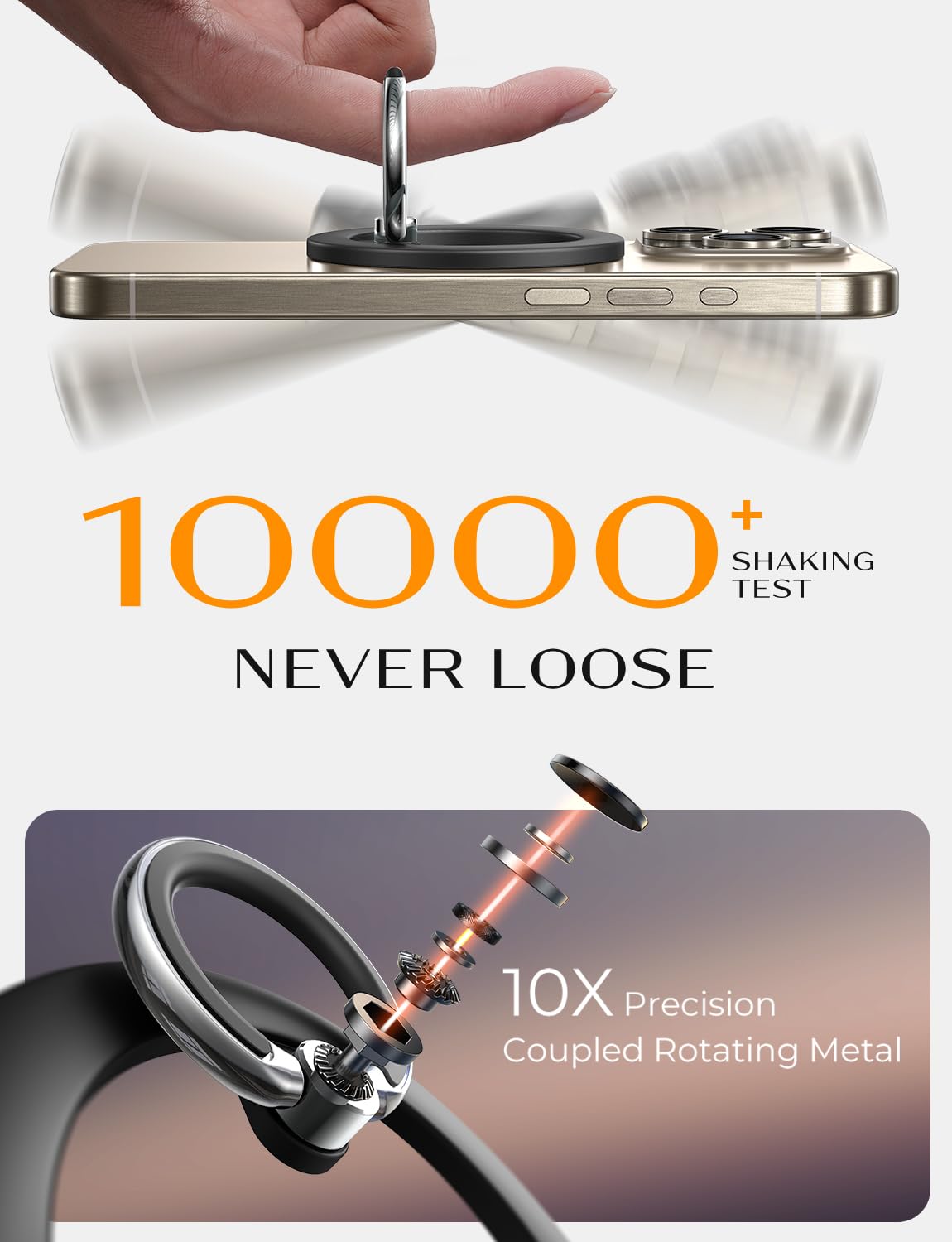 LISEN for MagSafe Phone Grip Holder 2025 Upgraded [360° Rotation & Strong Magnet] MagSafe Kickstand iPhone Magnetic Ring for Phone Case, Magnetic Phone Grip for iPhone 17 Pro Max Air 16/15/14/13/12