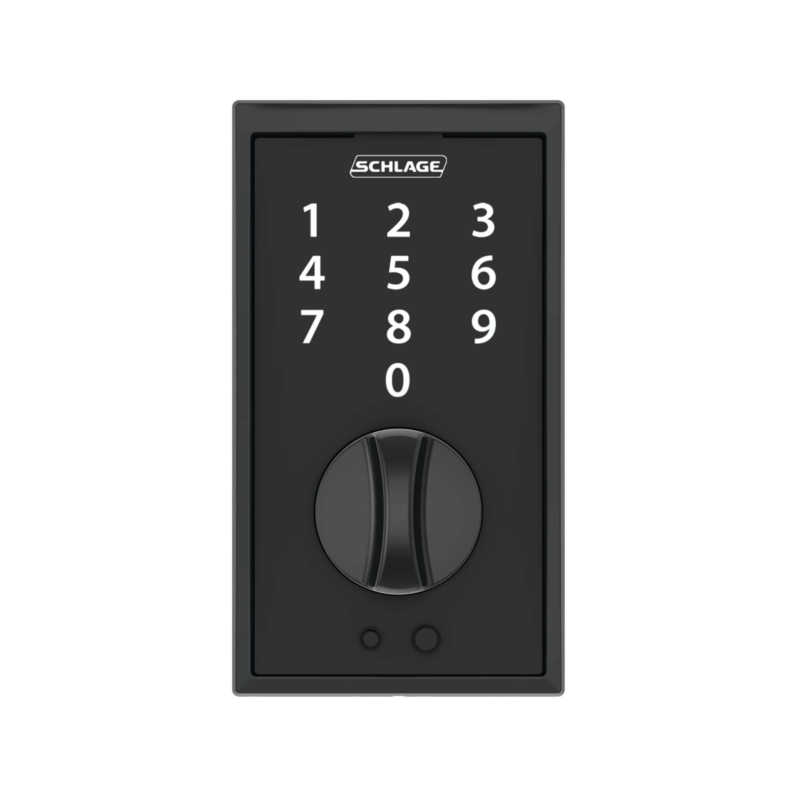 SCHLAGE BE375 CEN 622 Touch Keyless Touchscreen Electronic Deadbolt Lock, Matte Black