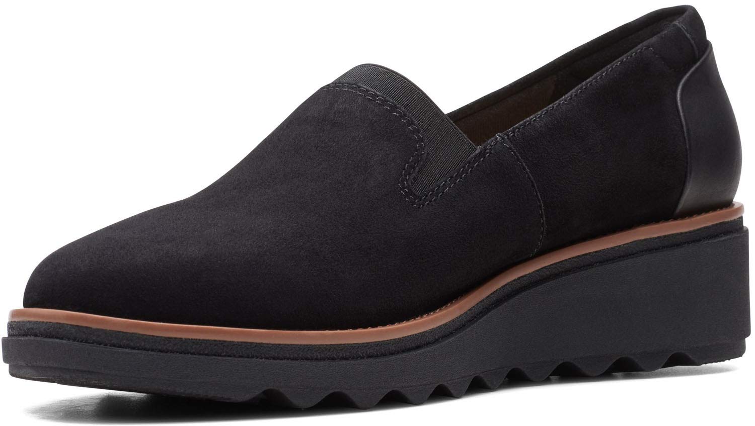 Clarks Women's Sharon Dolly Loafer, Black, 7.5