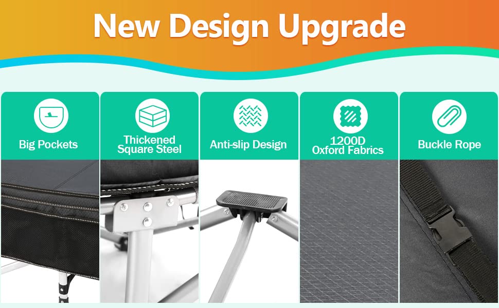 Homdox Camping cot Folding Outdoor Camping Travel Cot and Cot Pad - Quality Lightweight Portable Heavy Duty Adult & Kids Travel Cot Double Layer Oxford Camp Cots for Camp/Office/Home