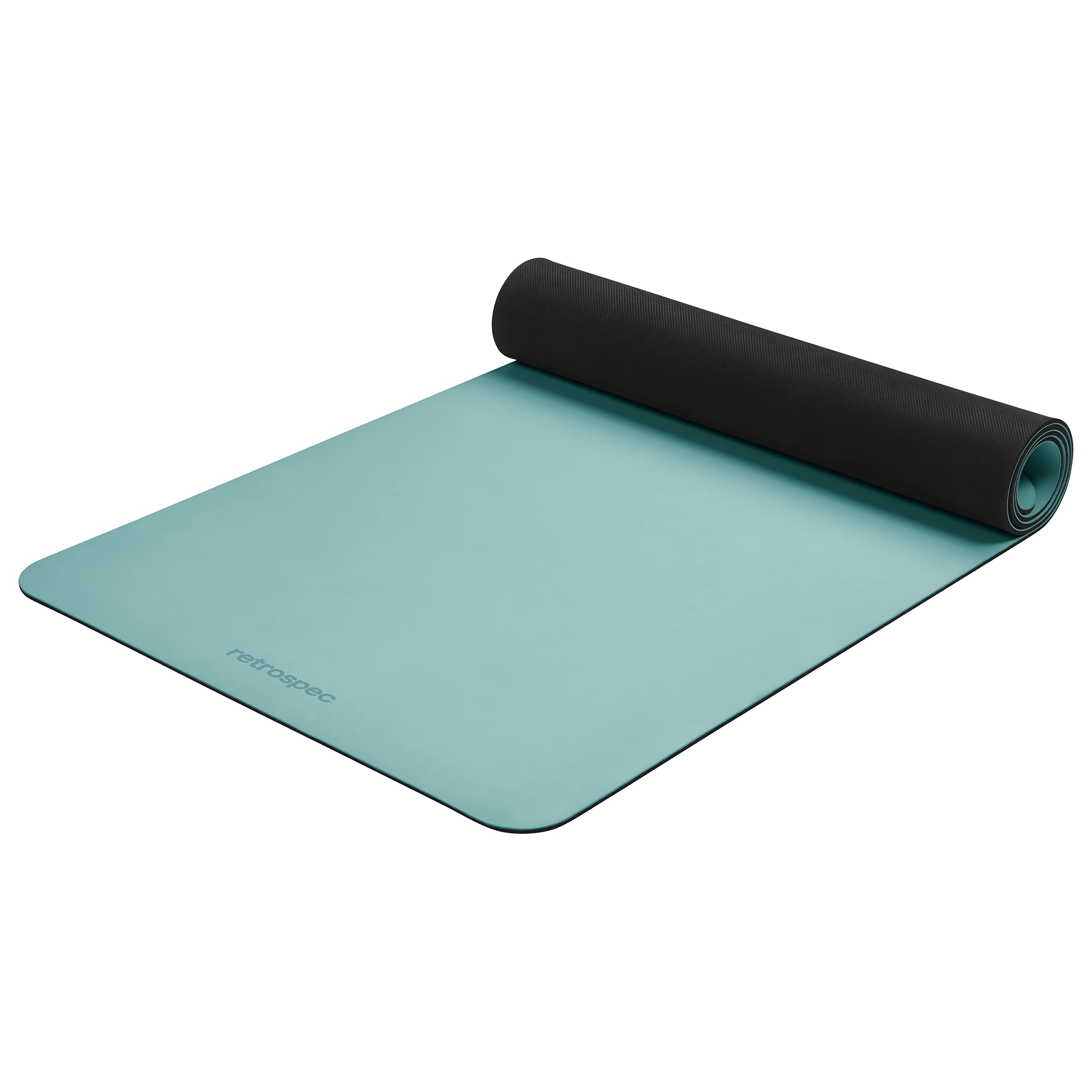 Retrospec Laguna 5mm Yoga Mat - Fitness Mat for Women, Men & Children, Slip-Resistant and Moisture Absorbing Exercise Mat for Home, Pilates, Yoga and Floor Workouts Blue Ridge