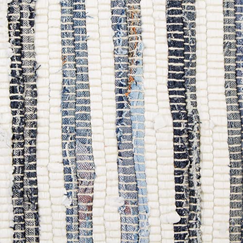 DII Chindi Home Collection Handwoven Multicolor Area Rag Rug, 3' Round with Fringe, Multi-Color