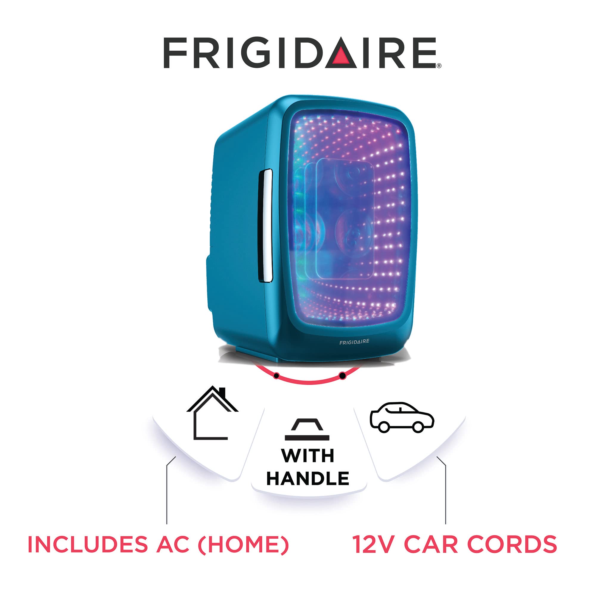 Frigidaire EFMIS179 Gaming Light Up Mini Beverage Refrigerator, Pack of 1, Blue