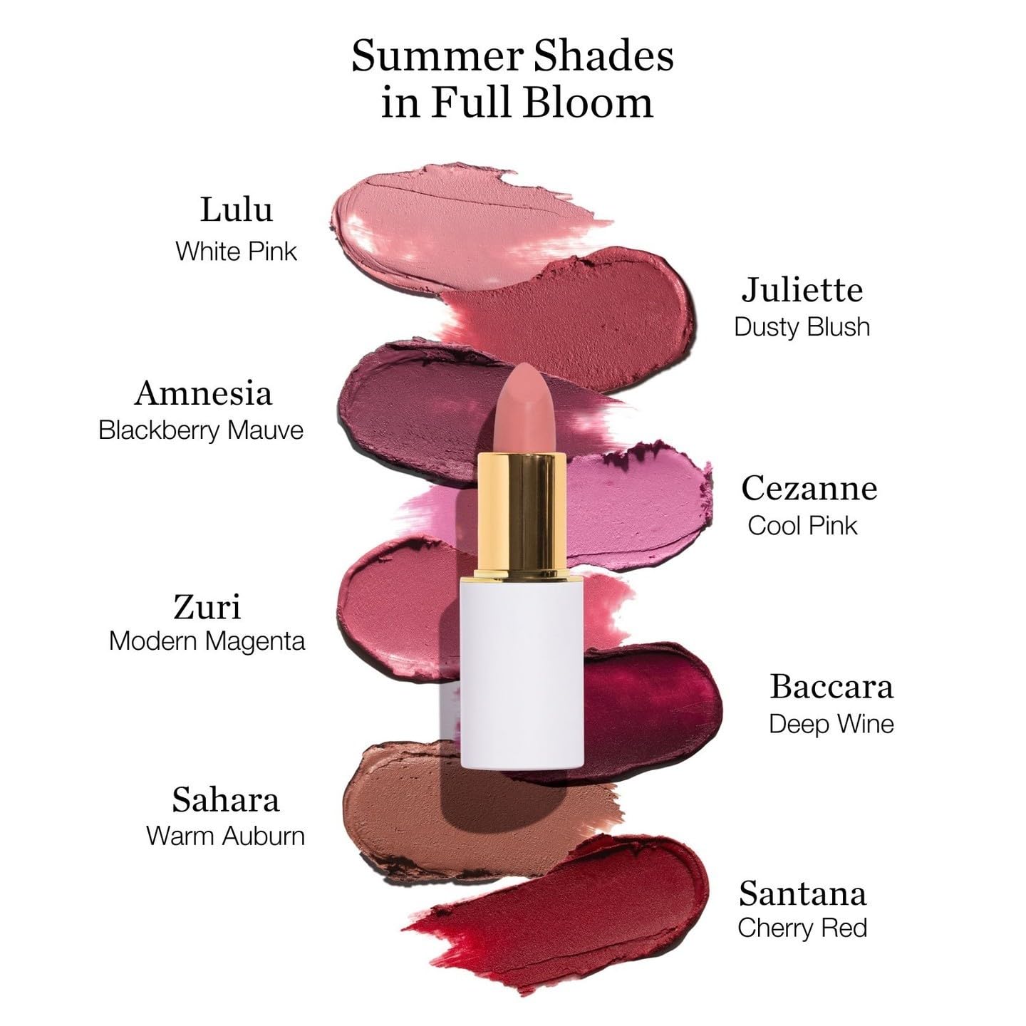 Ogee Full Bloom Sculpted Lipstick (Lulu - White Pink) - Long Lasting Organic Lipstick with Jojoba Oil & Micro Hyaluronic Acid - 70% Organic Ingredients & Made in USA