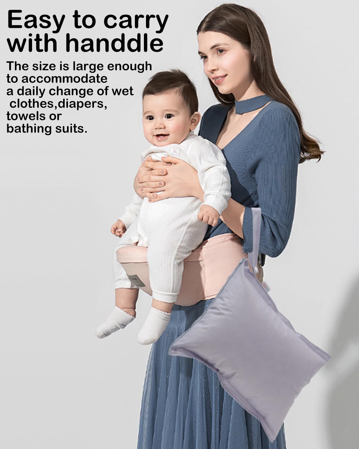 ALVA Waterproof Leakproof Wet Dry Bag 2-Pack | Reusable for Swim, Baby Clothes, Diapers & Travel 2LK02