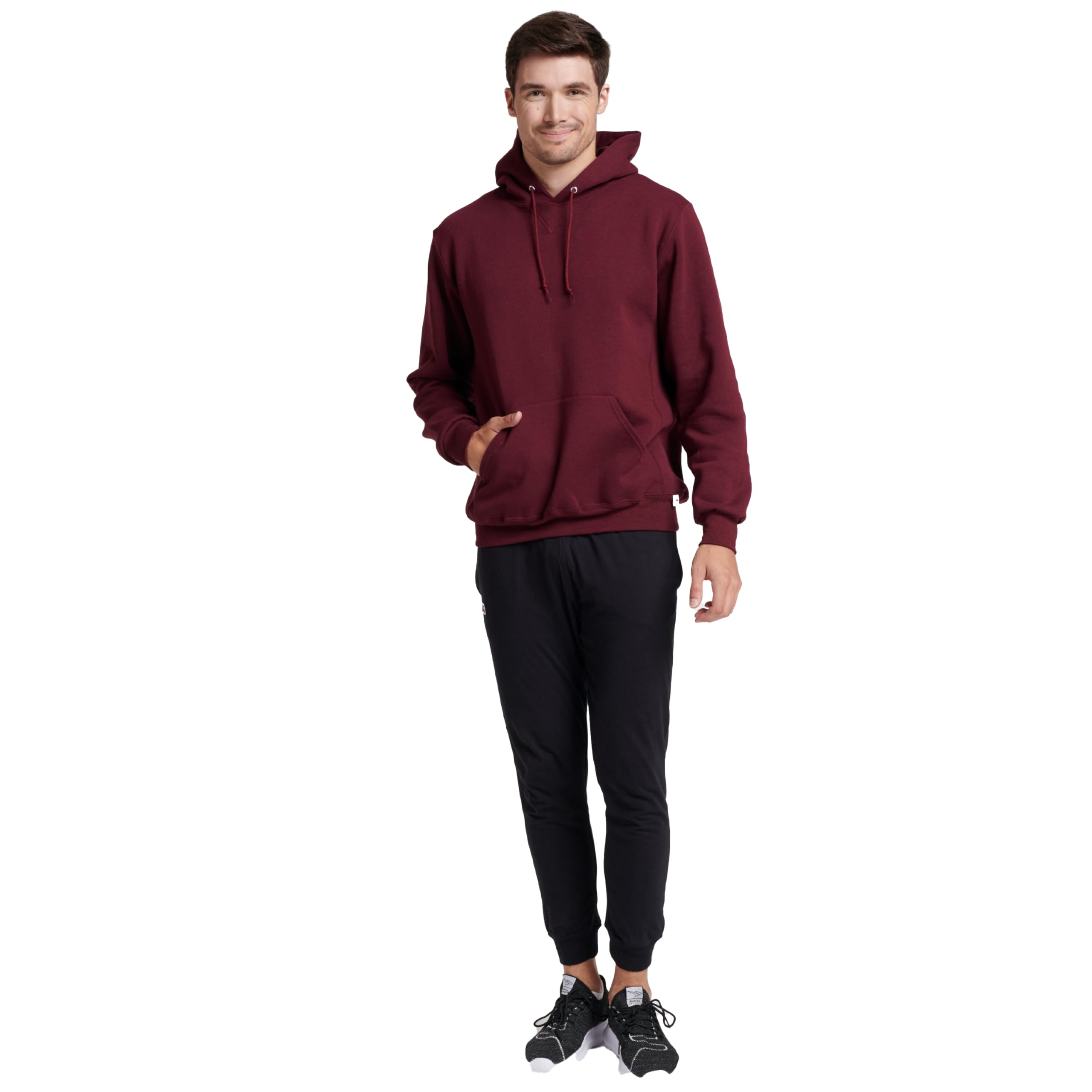 Russell Athletic Men's Dri-Power Fleece Pullover Hood, Maroon, Large