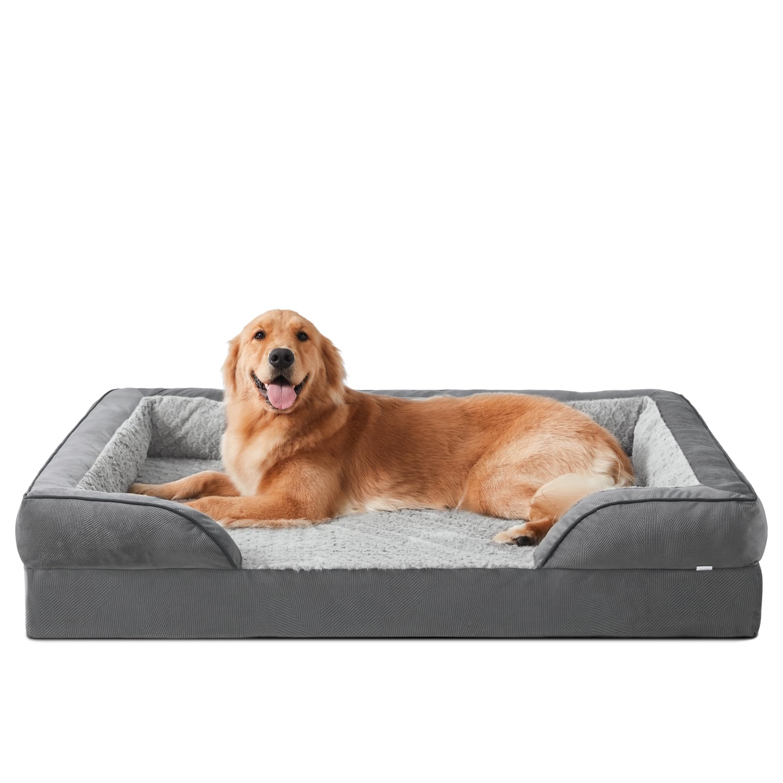 INVENHO Orthopedic Dog Beds Large Sized Dog, XL Washable Dog Sofa Bed Large, Egg-Crate Foam Dog Couch Bed with Washable Removable Cover, Waterproof Lining and Nonskid Bottom