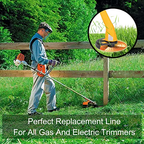 COSY GARDEN TOOLS String Trimmer Line, Commercial Grade Orange Pentagon Weed Eater String, Premium Nylon Universal 0.080" Diameter x 1LB, by 525 Foot