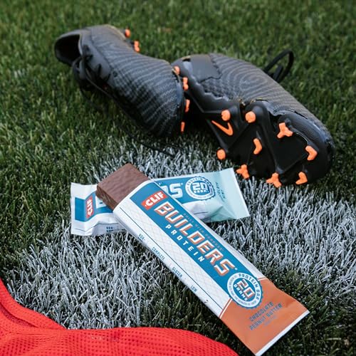 CLIF Builders - Cookies 'n Cream Flavor - Plant Based Protein Bars - Gluten Free - Non-GMO - Low Glycemic - 20g Protein - 2.4 oz. (12 Count)