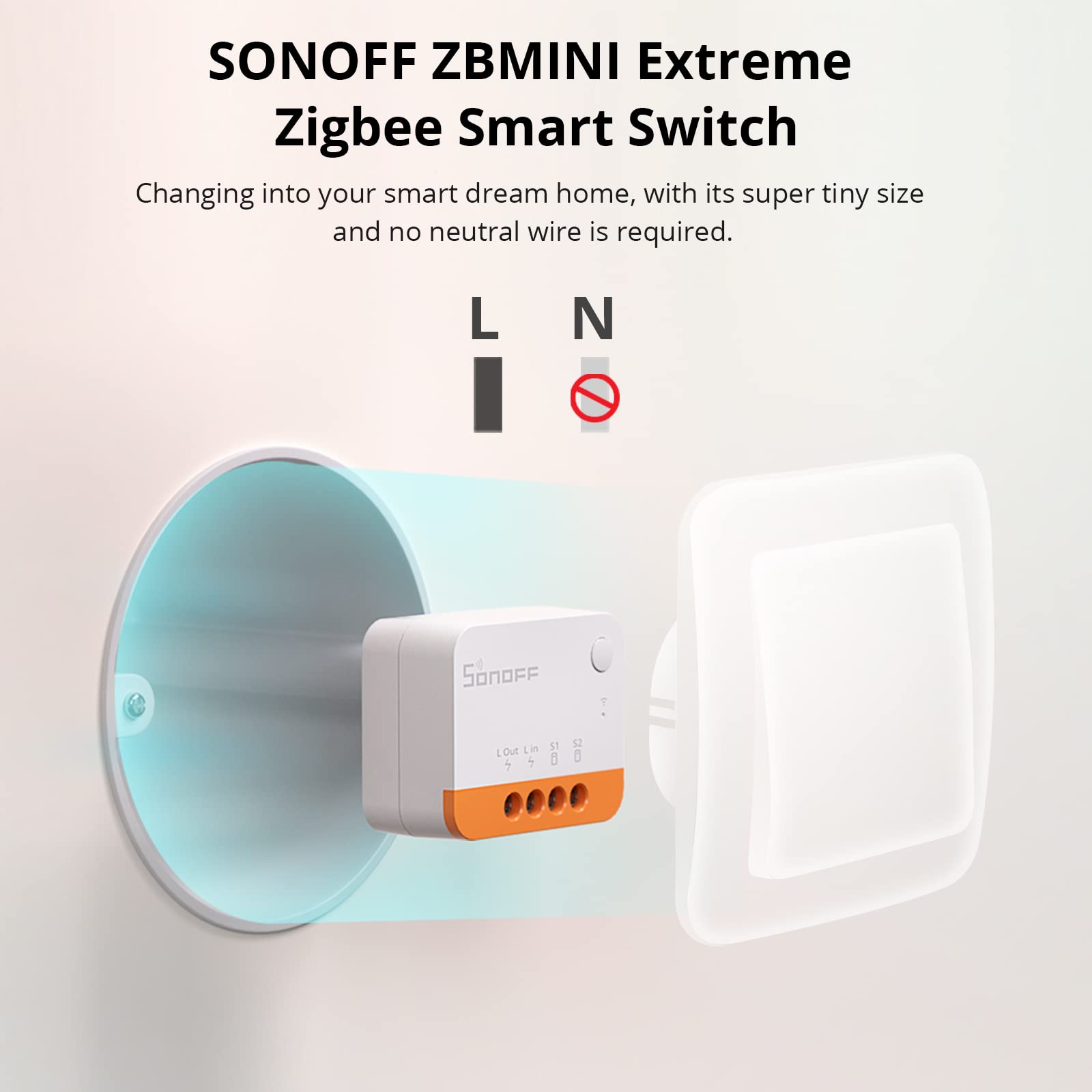 SONOFF ZBMINIL2 Extreme Zigbee Smart Light Switch (2 Way), Compatible with Alexa, SmartThings Hub, Google Home&SONOFF ZBBridge-P, ZigBee Hub Required, No Neutral Required 4-Pack