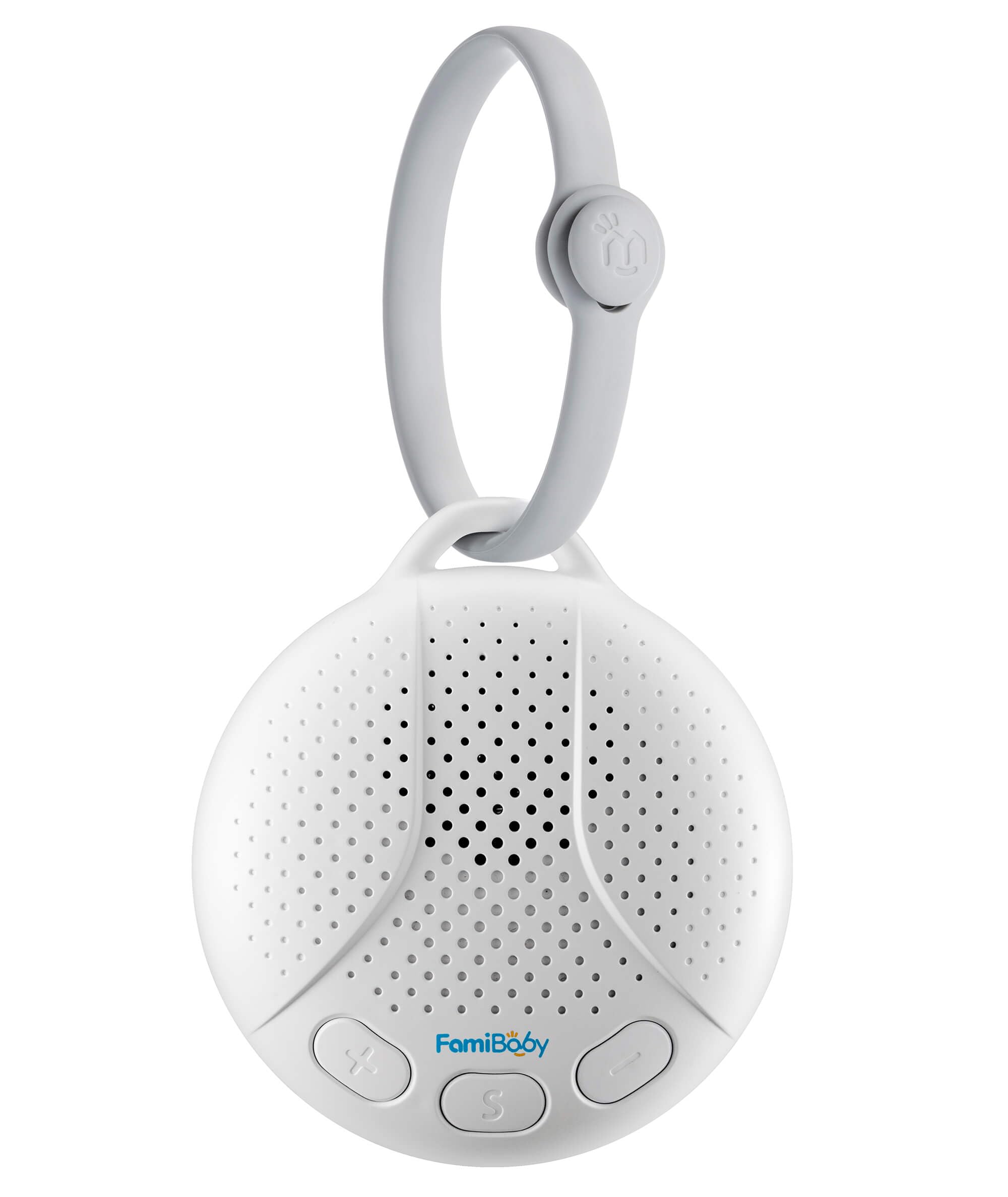 FamiBaby Portable Sound Machine for Baby - White Noise Machine with Night Light for Nursery | 16 Soothing Sounds | Shush | Travel | Registry Gift | Sleep Soother | Baby Shower