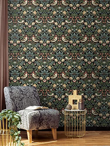NextWall Aves Garden Peel and Stick Wallpaper (Ebony)