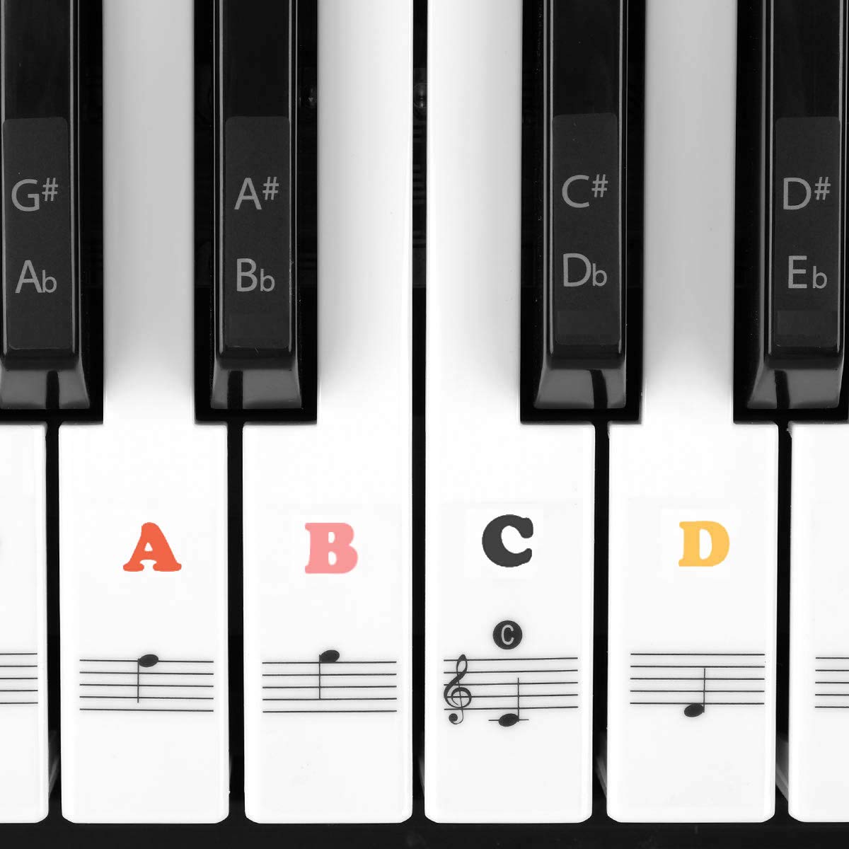 Piano Adventures Primer Level 2nd Edition Bundle Set By Nancy Faber - Lesson, Theory, Performance, Technique & Artistry Books & Juliet Music Piano Keys 88/61/54/49 Full Set Removable Sticker