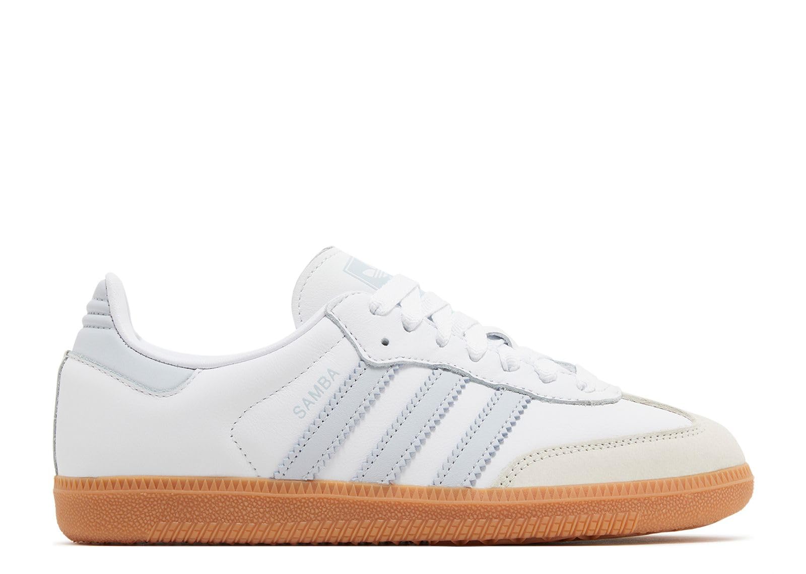 Adidas Samba OG Womens (White Halo Blue Gum, US Footwear Size System, Adult, Women, Numeric, Medium, 8)