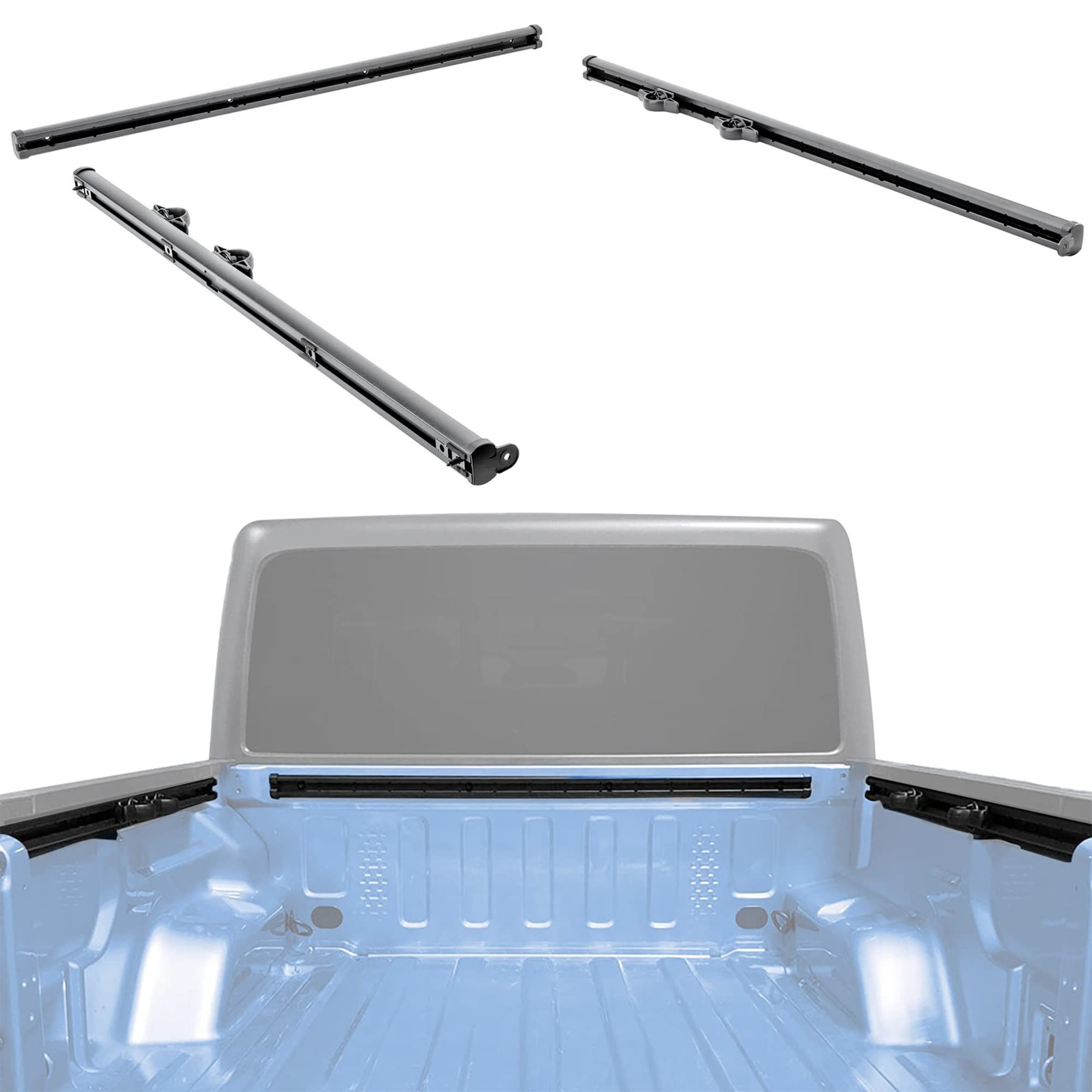Trail Rail System, Bed Rail System, Compatible with Jeep Gladiator 2020 2021 2022 2023 2024 2025, Bed Tie Down Rails System | Replace# 82215956, Cargo Bed Rail System, Bed Track System
