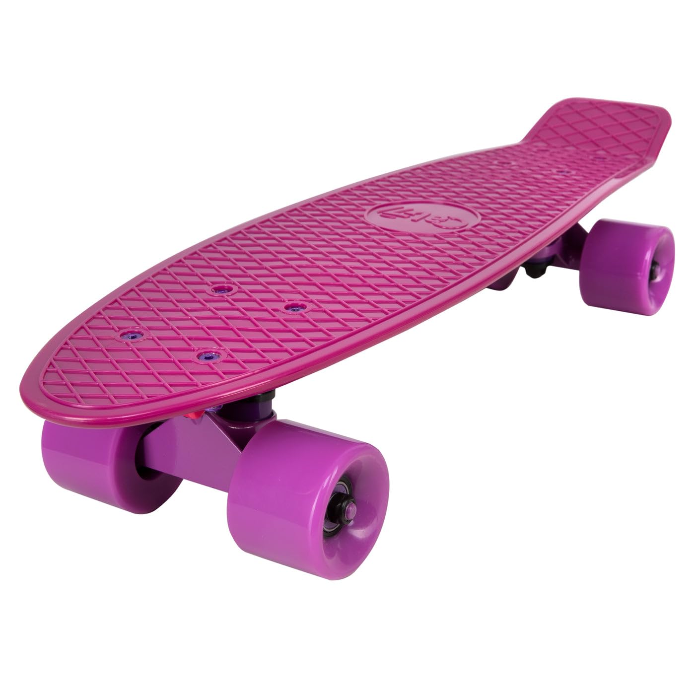 Cal 7 22.5" Complete Mini Cruiser Plastic Skateboard (Berry)