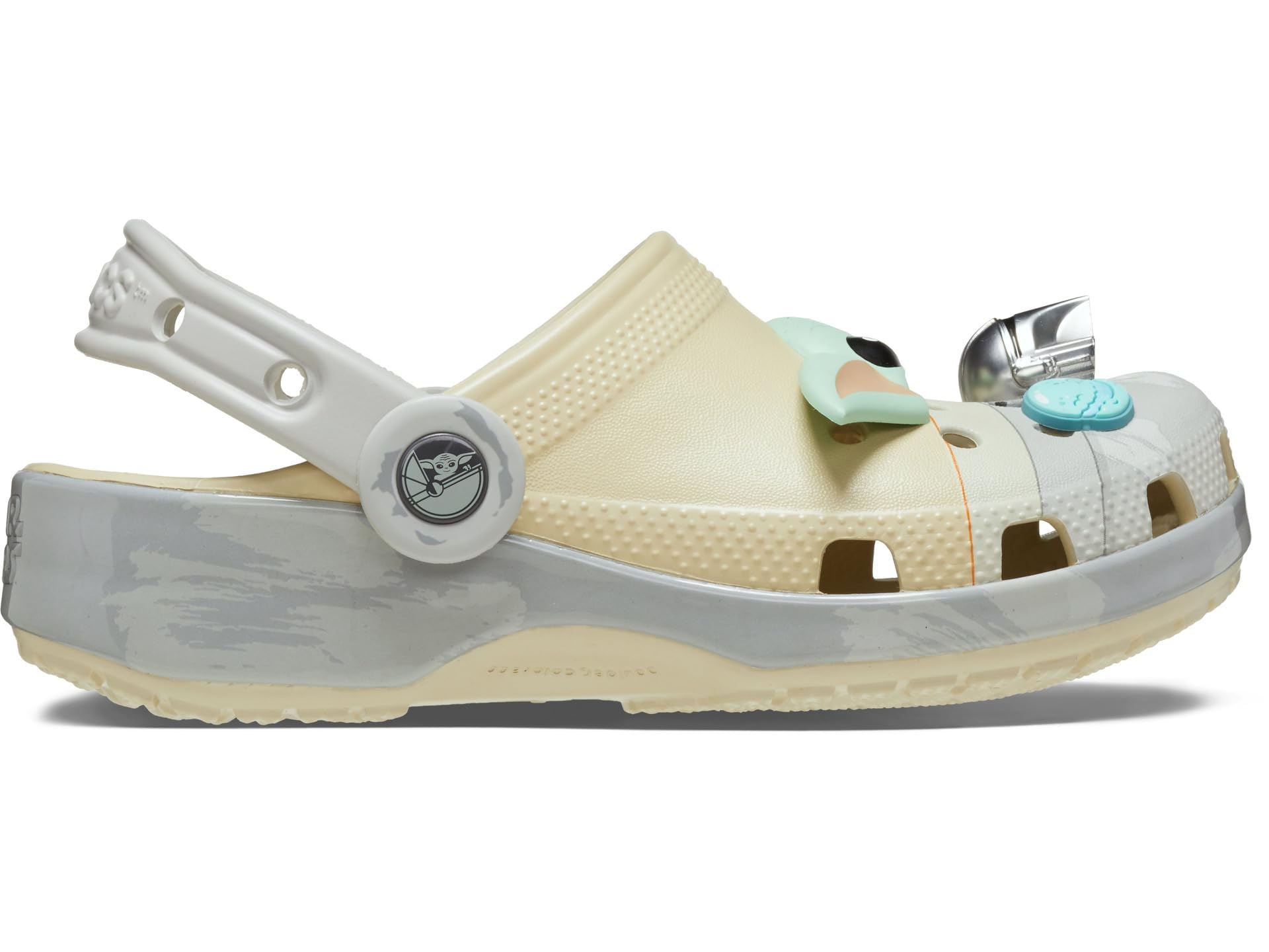 Crocs Classic Star Wars Clogs (Little Big Kid) Grogu K Bone, 5 US Unisex