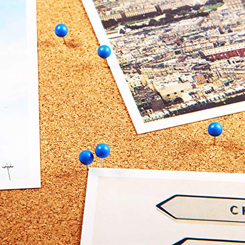 500 Pack Map Push Pins Map Tacks Small Size (Blue, 1/8 Inch)