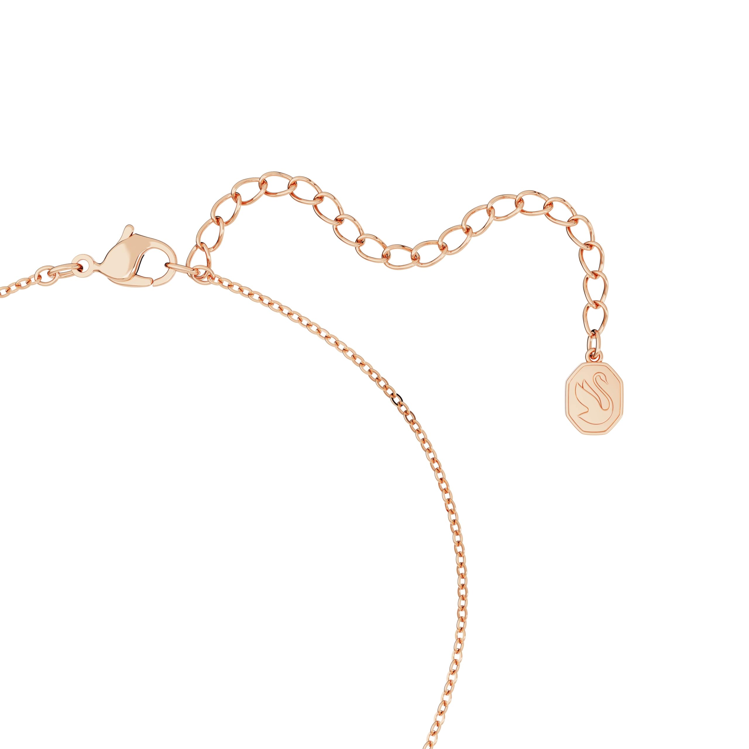 Swarovski Originally Earring and Necklace Set, Clear Stones and Pearls in a Rose Gold-Tone Finished Setting, Part of the Originally Collection