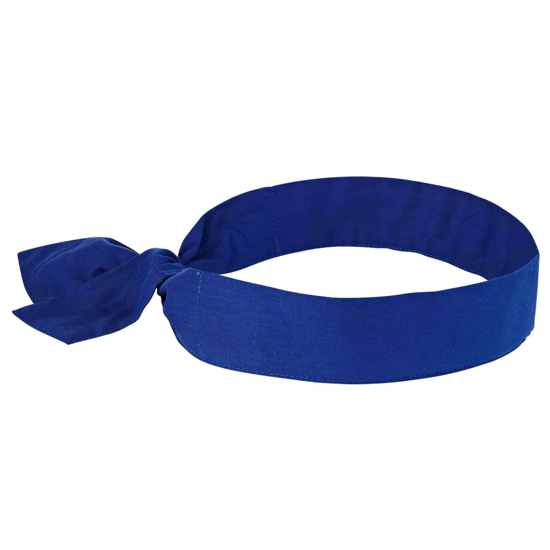 Ergodyne Chill Its 6700 Cooling Bandana, Evaporative Polymer Crystals for Cooling Relief, Tie for Adjustable Fit, Blue