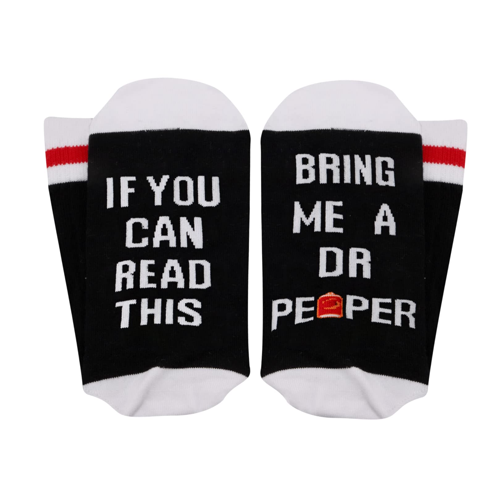 GJTIM Drinking Socks Carbonated Drinks Lover Novelty Socks for Men Women (D Black)