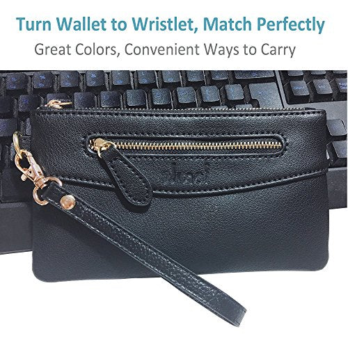 UTreers Wristlet Strap, Genuine Leather Keychain Wristlet KeyChain Hand Strap for Wallet Purse Clutch Cellphone Wristlet Key (Purple)