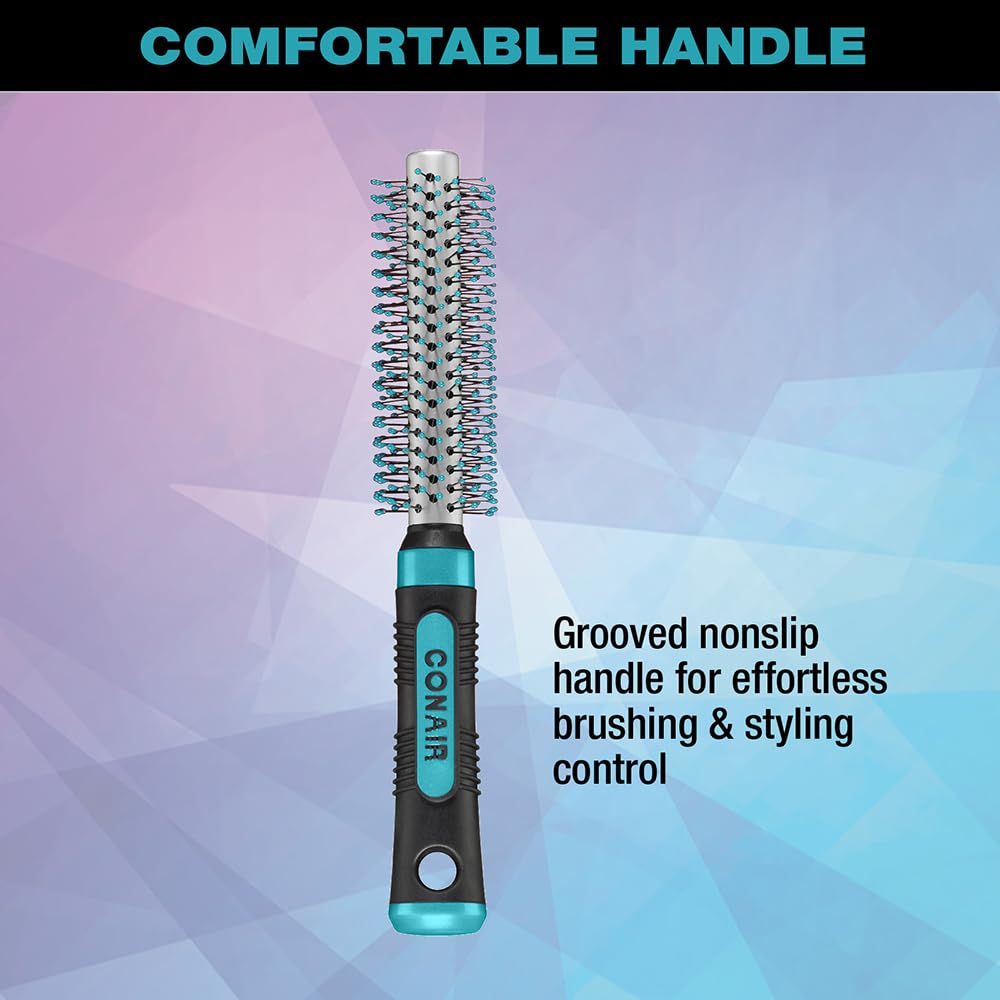 Conair Salon Results Metal Round Hairbrush - Round Brush for blow out - Hair brush blow dryer - Metal bristles