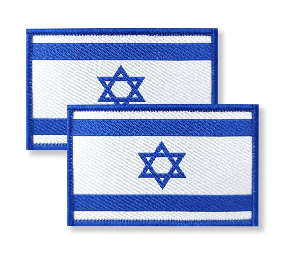 Overdecor Israel Israeli Flag Patch Tactical Military Patches - Hook and Loop Fastener, 2 Pack