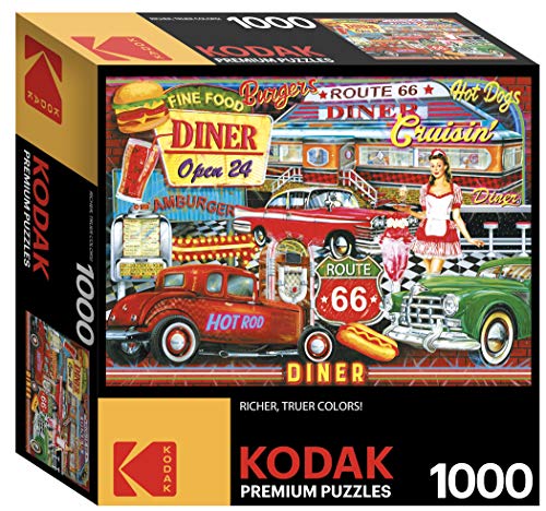 RoseArt - Kodak Premium - 50's Diner - 1000 Piece Jigsaw Puzzle for Adults