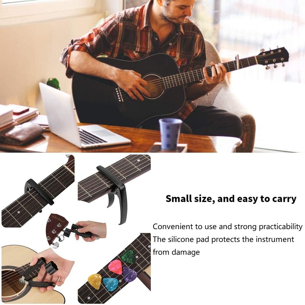 Guitar Accessories Kit 36 Pieces Guitar Tool with Guitar Picks, Capo, Guitar Strings, String Winder, Bridge Pins, Pin Puller, Saddle and Nuts, Electric Guitar Accessories Guitar Supplies Guitar Tools
