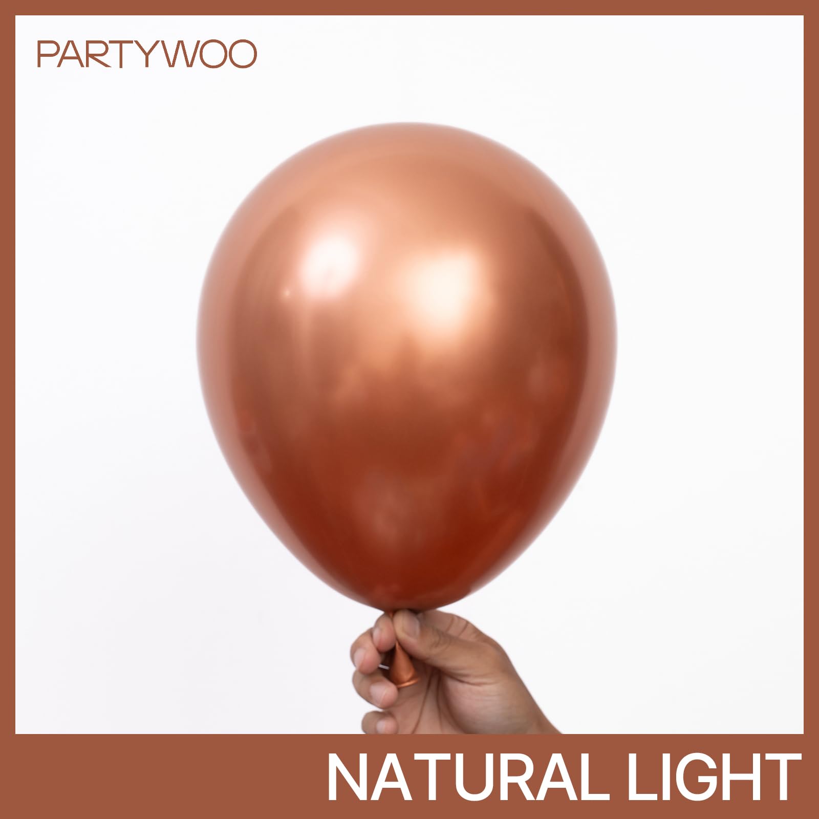 PartyWoo Balloons 50 pcs 12 inch Balloons for Graduation Wedding Baby Shower Gender Reveal Anniversary Graduation Birthday Party Decorations Copper-G132