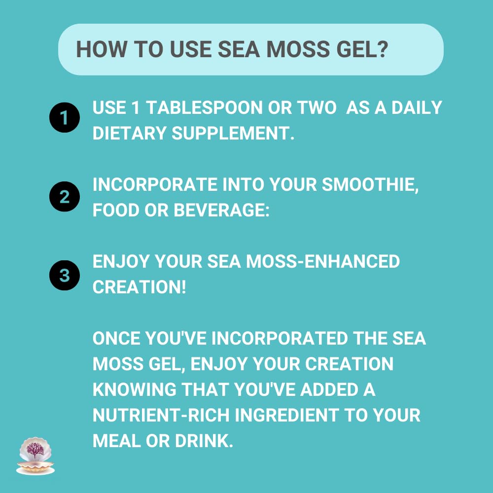 FullSpectrum Sea Moss Gel Made from Carribbean Seamoss Blend of Gold, Green and Purple Seamoss ] Wildcrafted Organic Premium Quality Superfood